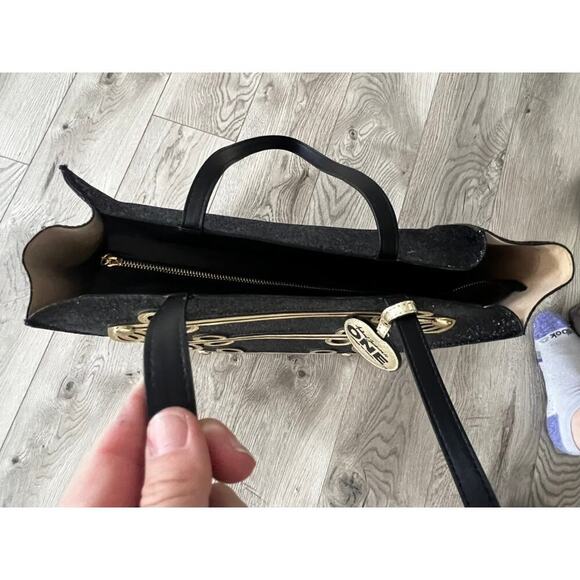 Michael Jackson ONE Cirque Du Soleil MJ Jacket Tote Purse Black, Gold Glitter - Picture 6 of 10